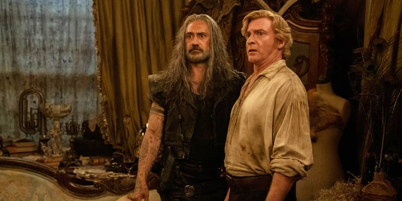 Taika Waititi and Rhys Darby looking in the same direction in Our Flag Means Death.