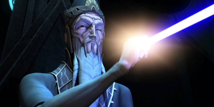 The Father holding lightsaber in 'Star Wars The Clone Wars'