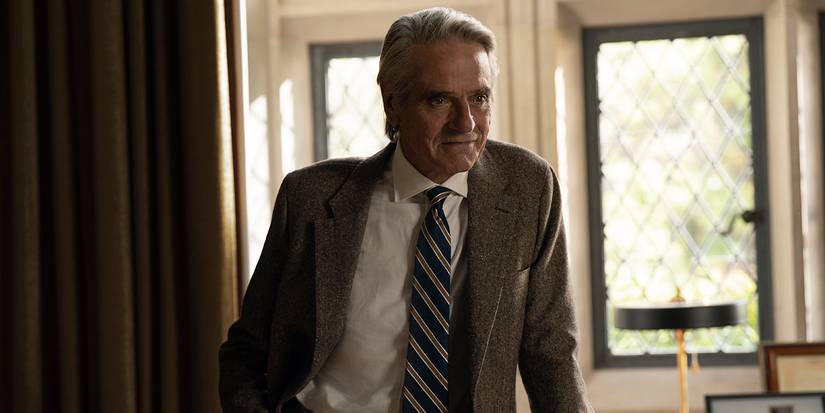 Alex's dad staring disapprovingly at her in The Morning Show.