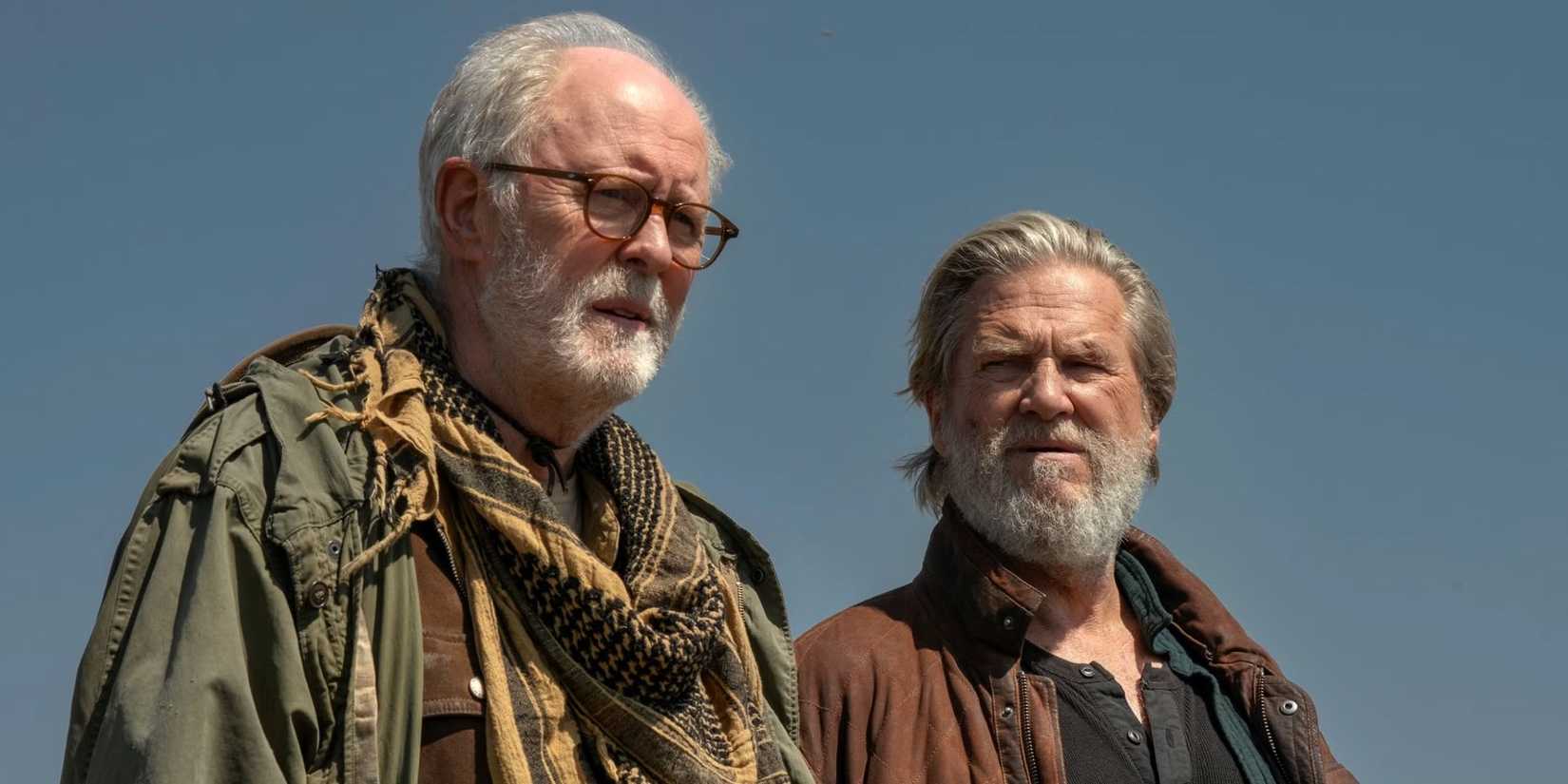 Jeff Bridges as Dan Chase shoulder to shoulder with John Lithgow as Harold Harper in Season 2 of The Old Man.