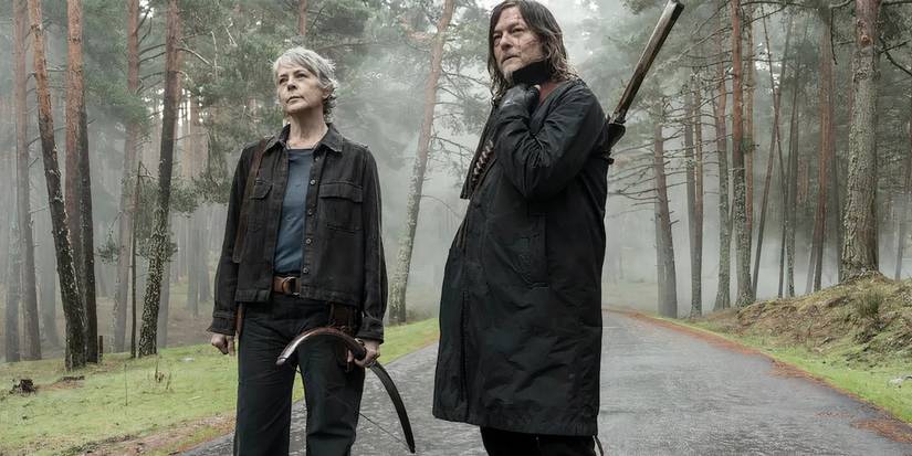 Carol (Melissa McBride) and Daryl (Norman Reedus) in 'The Walking Dead: Daryl Dixon'
