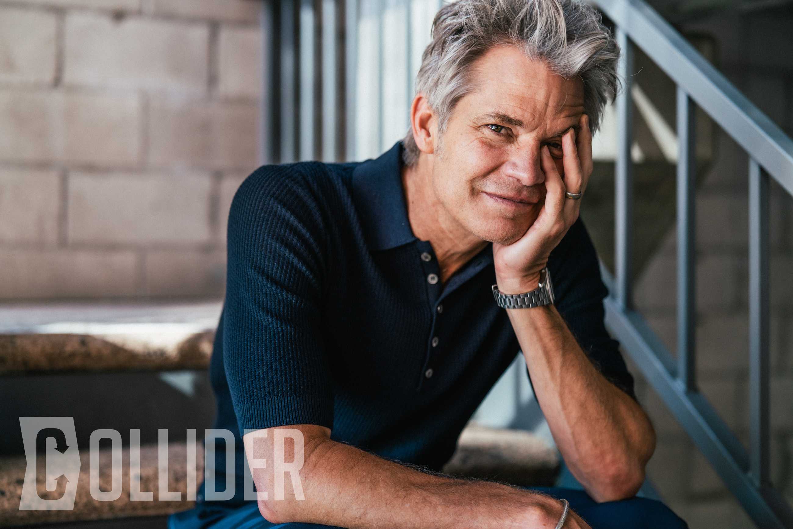 Timothy Olyphant photographed by Hamish Robertson for Collider at the Hammer Museum in Los Angeles, Californa on August 8, 2025.