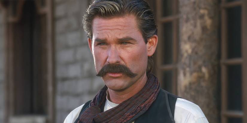 Kurt Russell as Wyatt Earp squints his eyes in 'Tombstone'