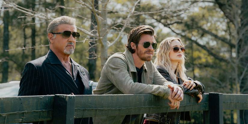 Sylvester Stallone, Garrett Hedlund, and Bella Heathcote in Tulsa King Season 3
