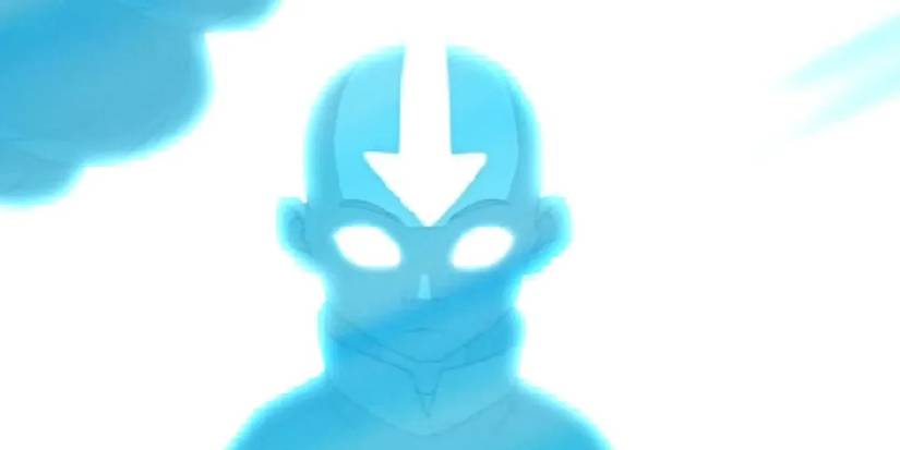 Aang, in the Avatar State, within ice in Avatar: The Last Airbender TV series.