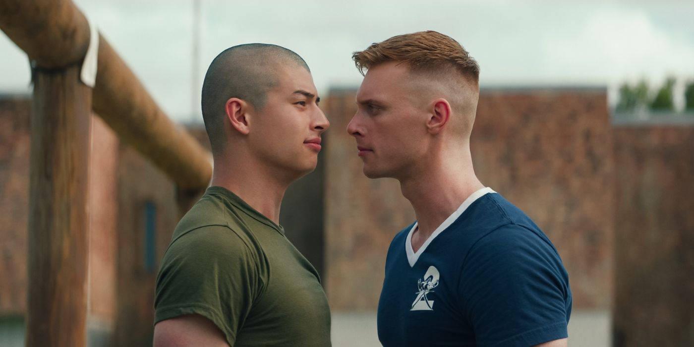 Liam Oh as Ray and Max Parker as Sergeant Sullivan in 'Boots.'