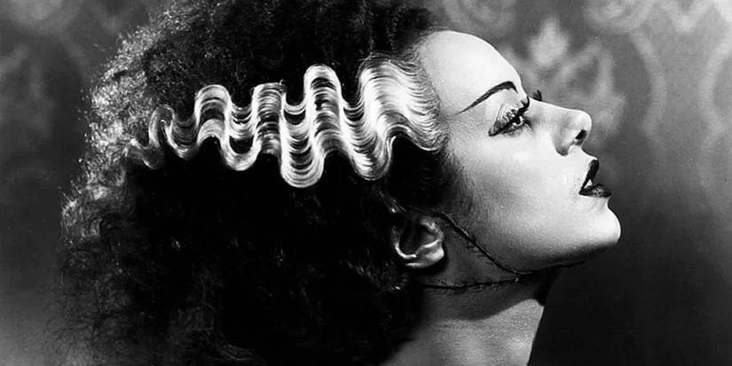 Elsa Lanchester in profile as The Monster's Mate in 'Bride of Frankenstein' (1935)