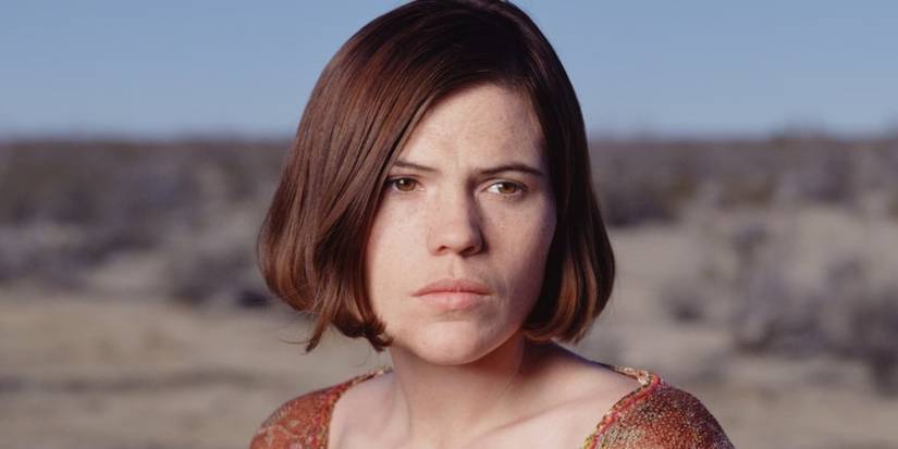 Sofie looks off in the distance on Carnivale.