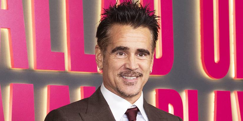 Colin Farrell smiling on the red carpet