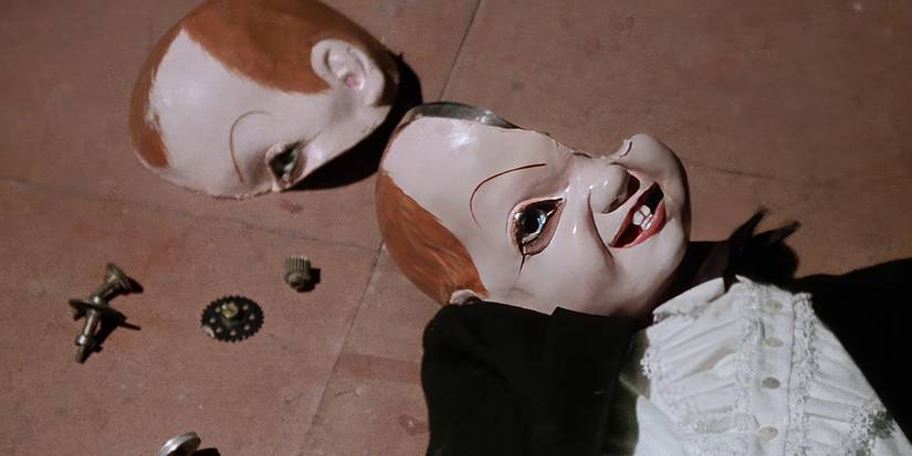A broken doll in Deep Red