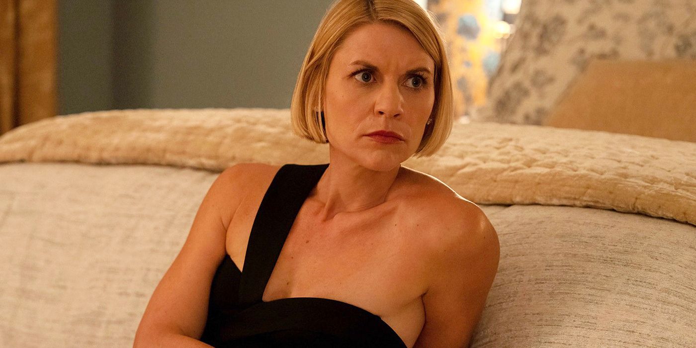 Claire Danes looking stoic on a couch Full Circle 