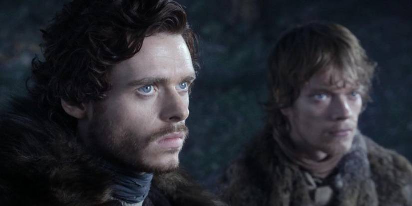 Robb Stark (Richard Madden) and Theon Greyjoy (Alfie Allen) in 'Game of Thrones'