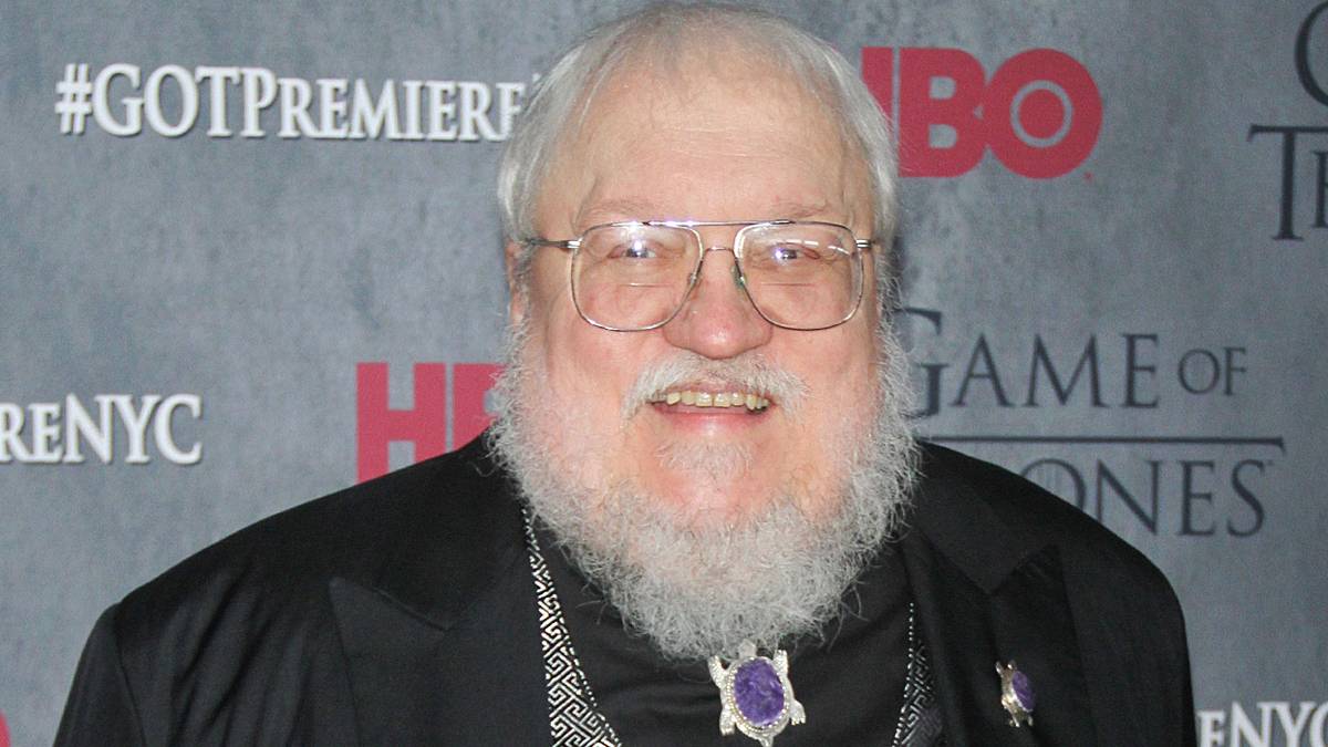 George R.R. Martin on a red carpet.