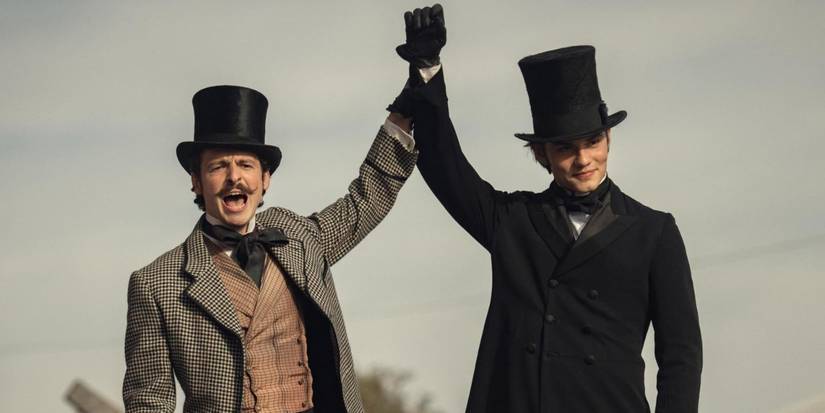 Anthony Boyle and Louis Partridge in House of Guinness