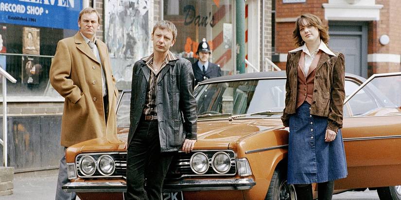 John Simm, Philip Glenister, and Liz White in Life on Mars