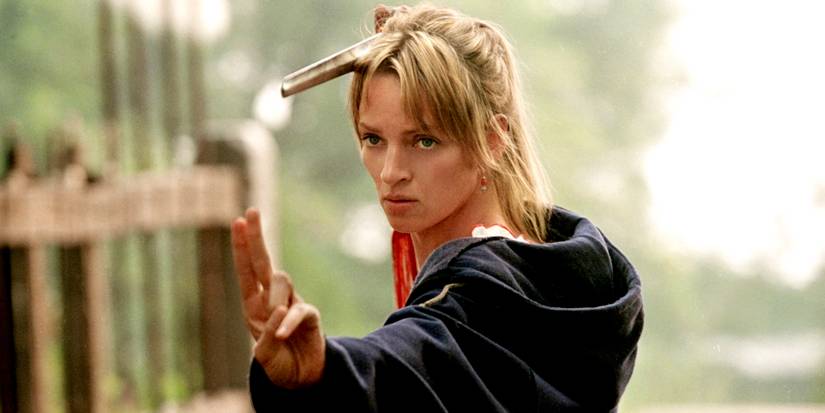 Uma Thurman with a katana in Kill Bill Vol. 2