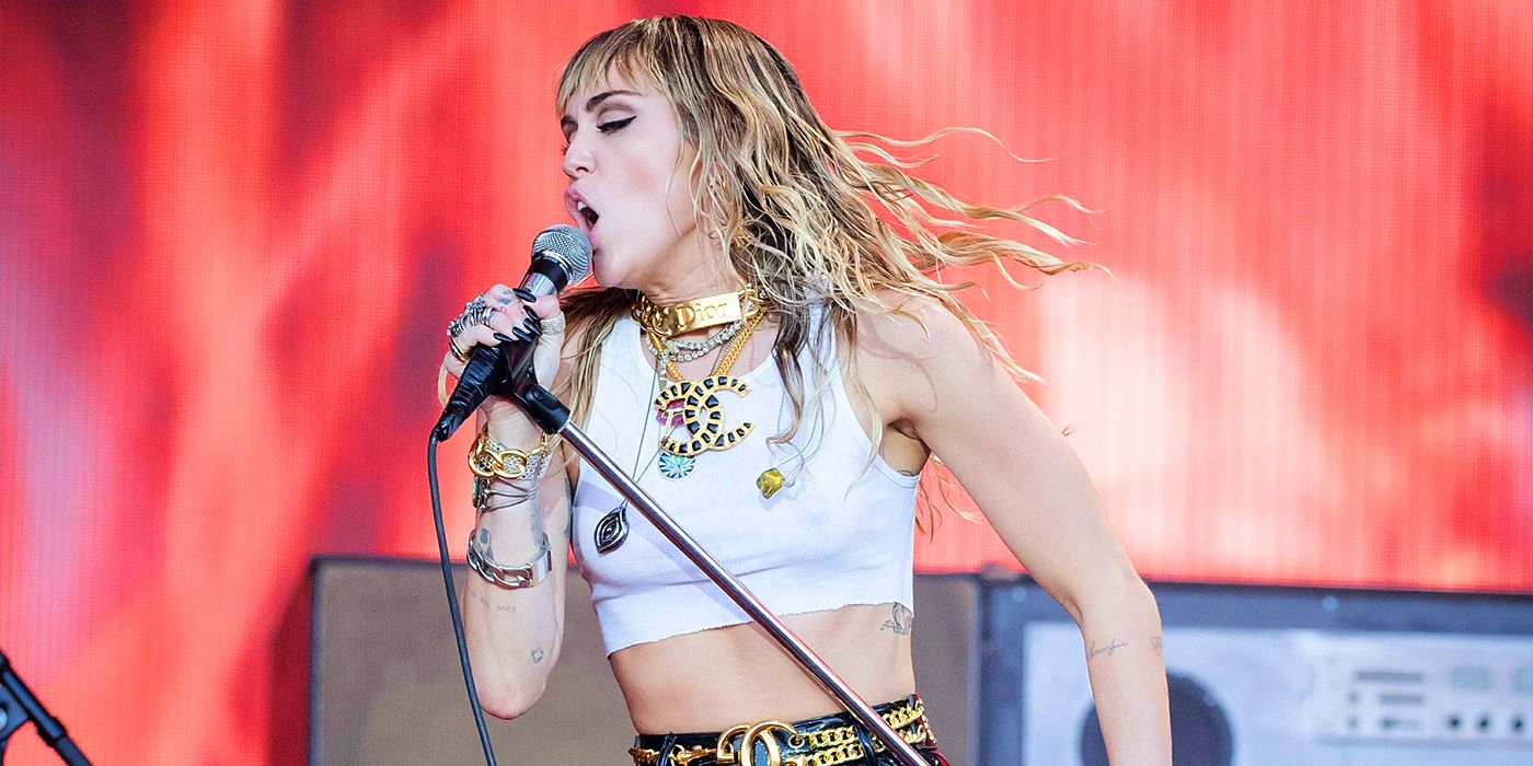 Miley Cyrus performing Glastonbury Festival 2019