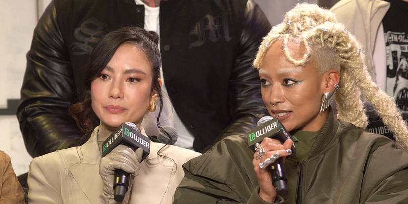 Adeline Rudolph and Tati Gabrielle at NYCC 2025 for Mortal Kombat 2.