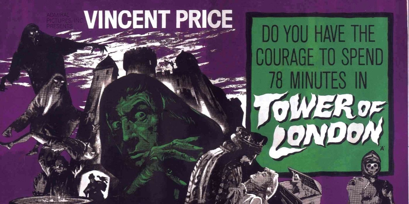 Movie poster for 1962's Tower of London, starring Vincent Price.