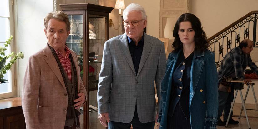 Steve Martin, Martin Short, and Selena Gomez in Only Murders Season 5 Episode 9