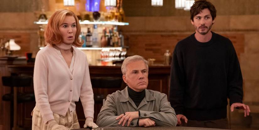 Camilla, Bash, and Jay in the Velvet Room in Only-Murders-in-the-Building-Season-5