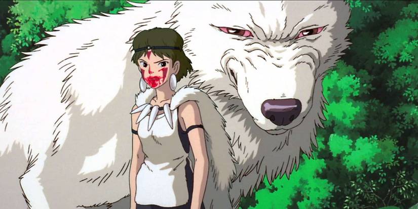 San and Moro from 'Princess Mononoke.'