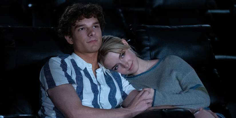 McKenna Grace leaning into Mason Thames' shoulder in 'Regretting You'.