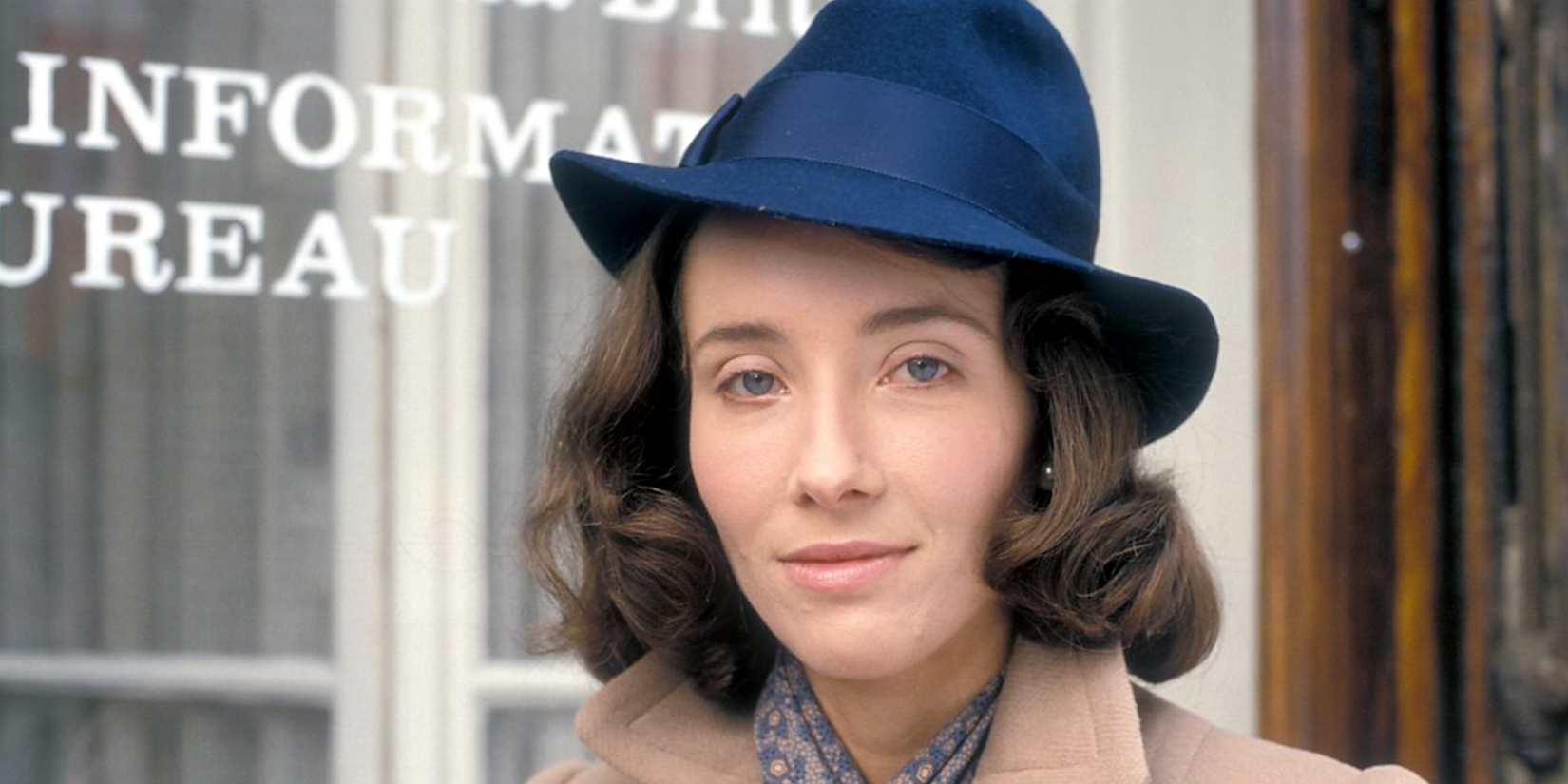 Harriet Pringle (Emma Thompson) looks at camera in 'Fortunes of War'