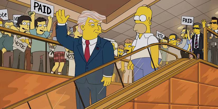 Homer and Donald Trump in The Simpsons