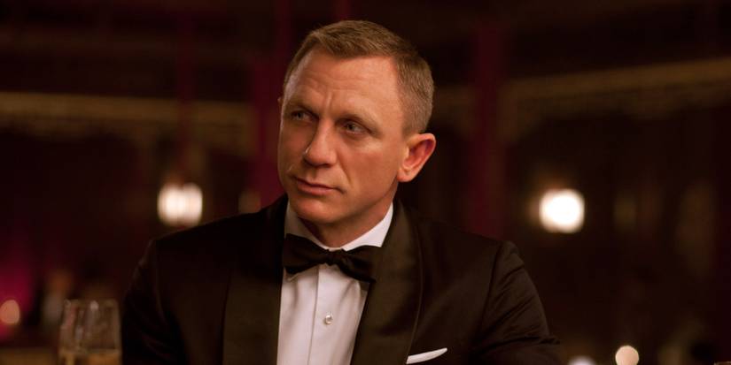 Daniel Craig as James Bond in a tux in Skyfall.