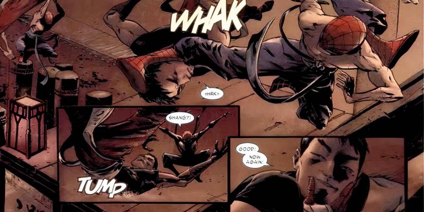 Spider-Man melawan Shang-Chi di dojo di Marvel Comics