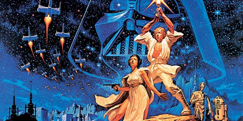 The original poster for Star Wars by brothers Tim and Greg Hildebrandt