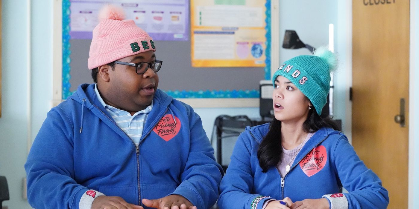 Eddie Leavy and Sari Arambulo in A.P. Bio