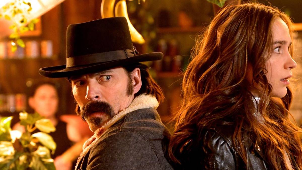 Tim Rozon and Melanie Scrofano as Doc Holliday and Wynonna Earp on 'Wynonna Earp'