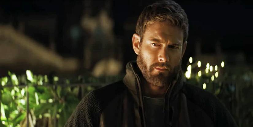 Tom Hopper as Raife Hastings with a furrowed brow in The Terminal List: Dark Wolf