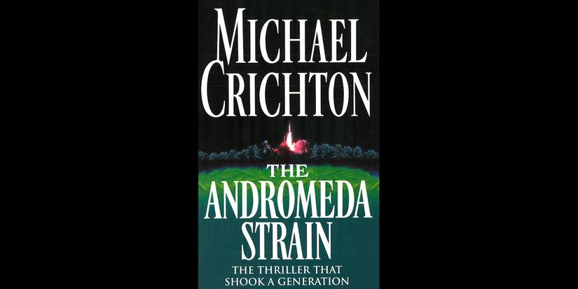The cover of The Andromeda Strain by Michael Crichton