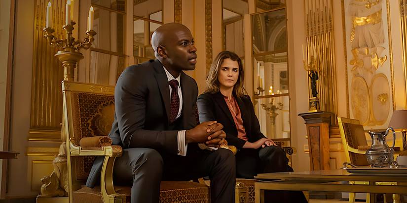 Kate (Keri Russell) and Dennison (David Gyasi) in The Diplomat
