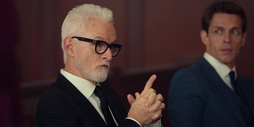 Leo and Brad in the courtroom in 'The Rainmaker'