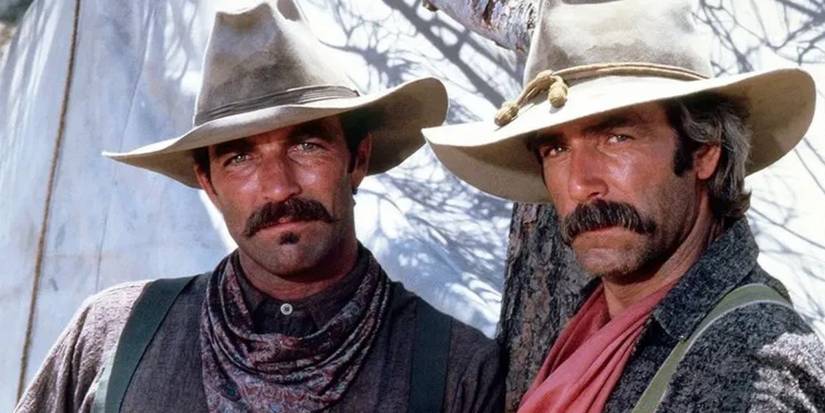 Tom Selleck as Orrin Sackett and Sam Elliott as Tell Sackett in 'The Sacketts'