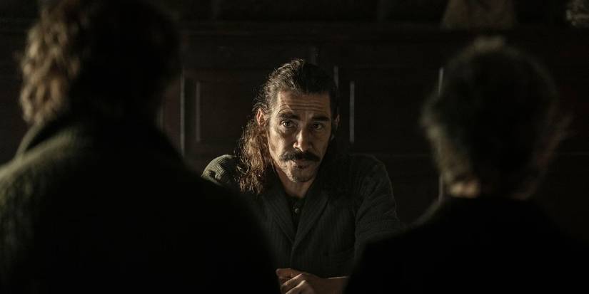 Fede (Oscar Jaenada) in front of Antonio and Carol on 'The Walking Dead: Daryl Dixon'