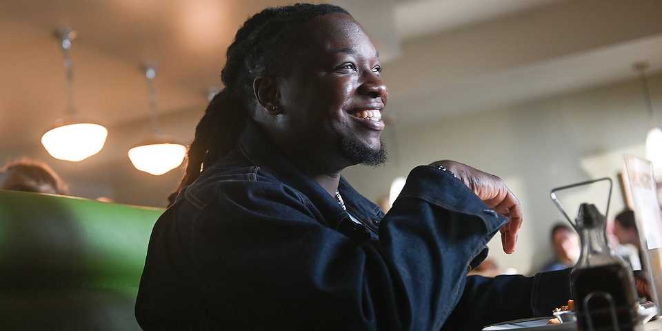 Chris Lee smiling in Tracker Season 3 Episode 2