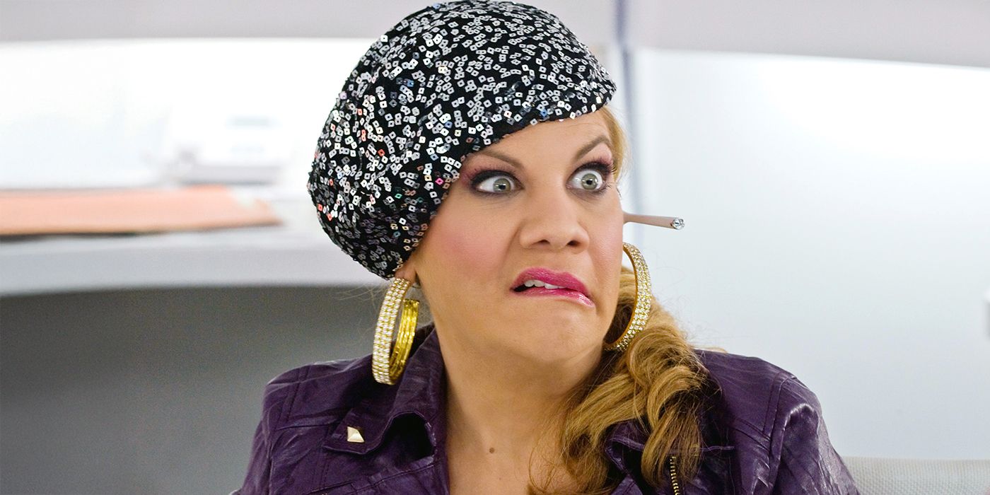 Kristen Johnston making a crazy face on Ugly Betty