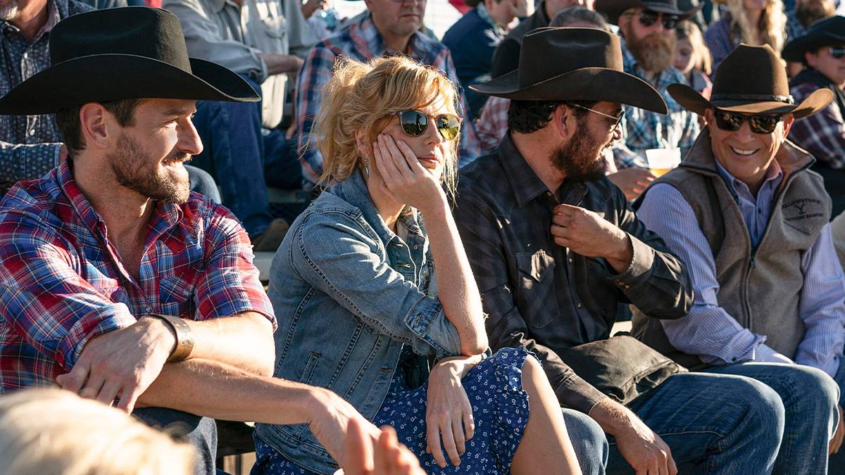 Ian Bohen, Kelly Reilly, Cole Hauser, Kevin Costner in Yellowstone