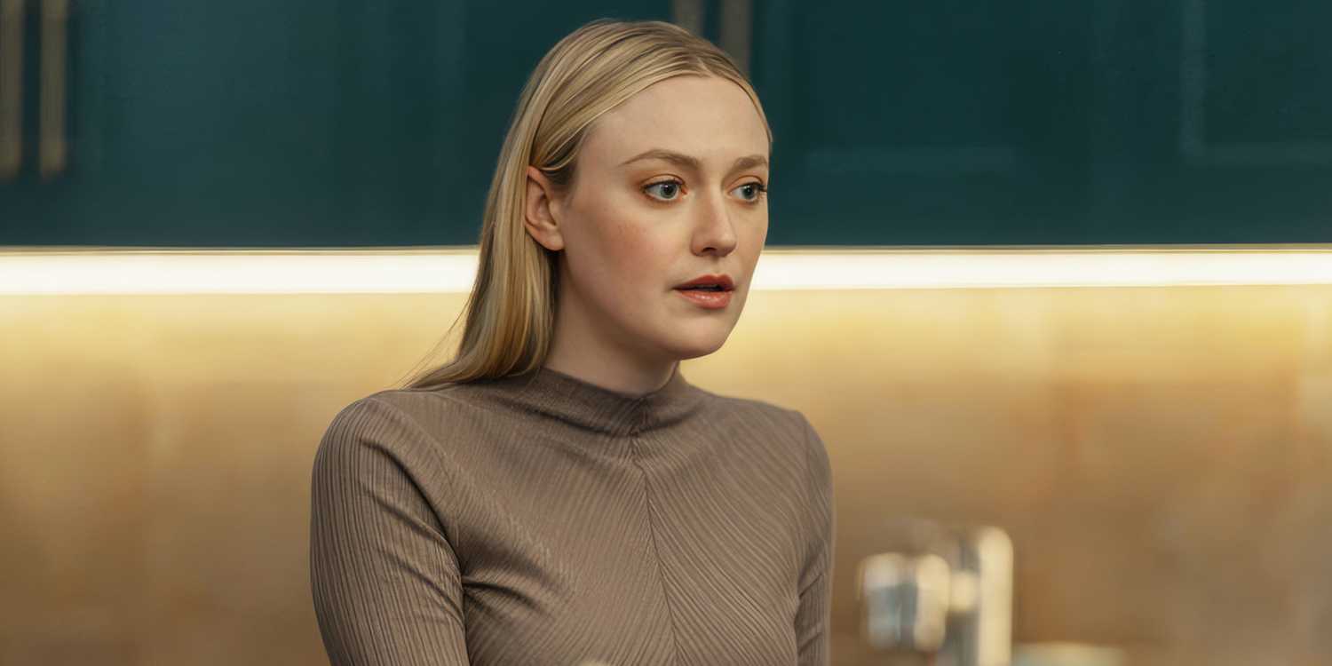 Dakota Fanning talks to someone in All Her Fault