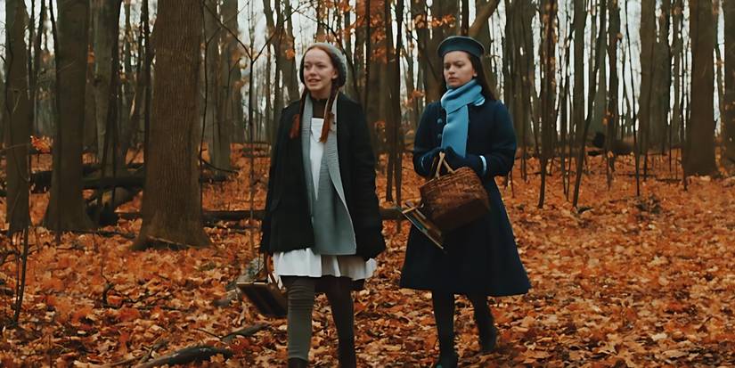 Anne (Amybeth McNulty) walking in the woods in Anne with an E