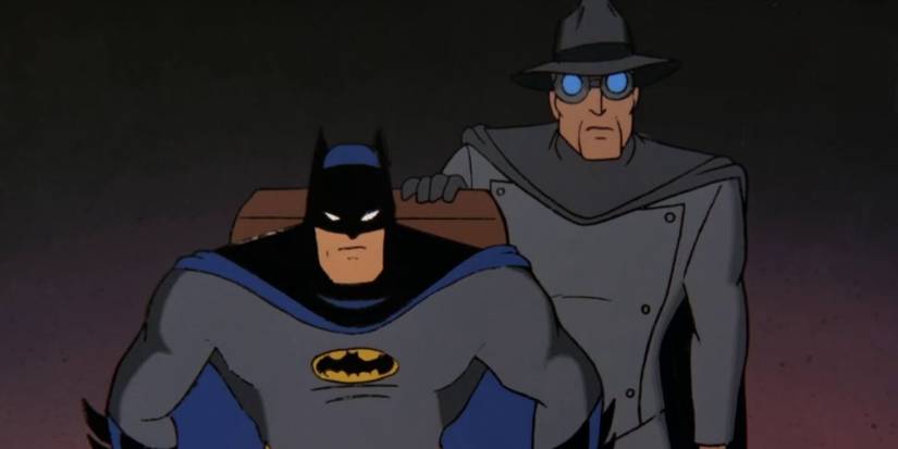 Batman and the Gray Ghost hard at work