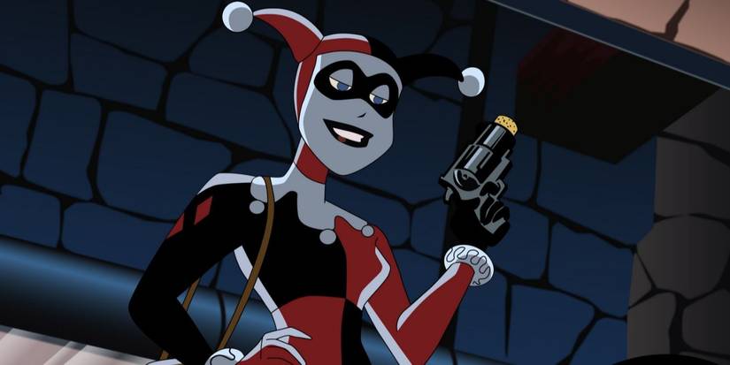 Harley Quinn holding a gun