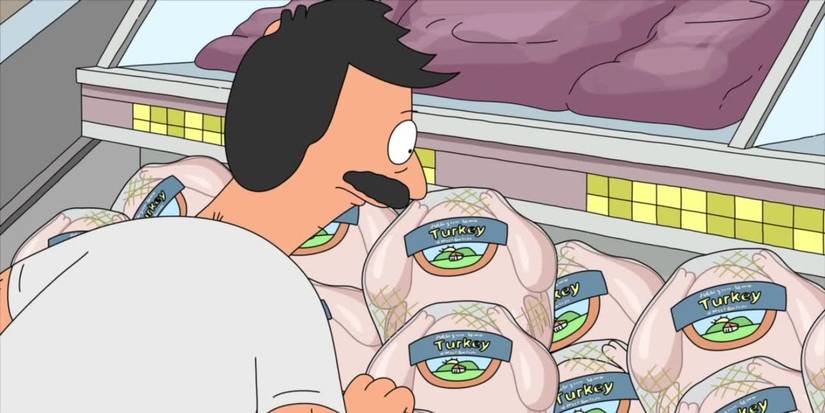 Bob selecting a turkey in 'Bob's Burgers' "An Indecent Thanksgiving Proposal"