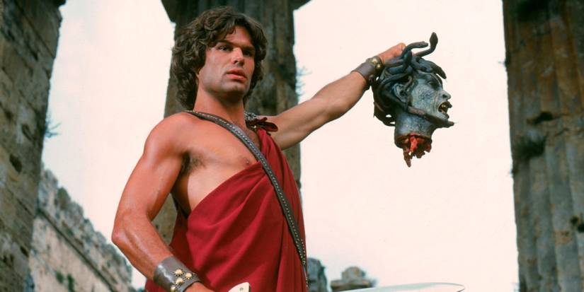 Harry Hamlin as Perseus holding the head of Medusa in 'Clash of the Titans' (1981)