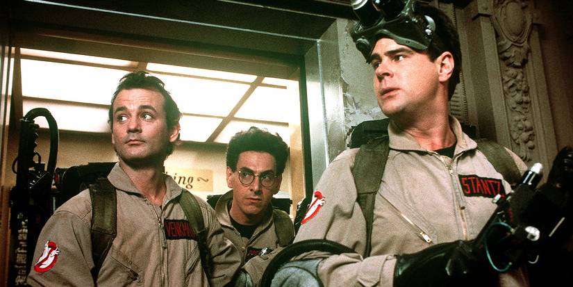Bill Murray, Harold Ramis, and Dan Aykroyd in 'Ghostbusters'